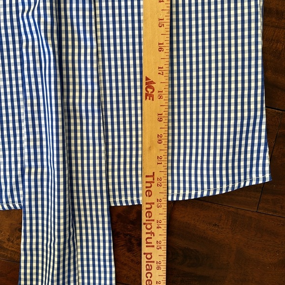 SHEIN | Tie neck blue gingham top shirt long sleeved - Picture 9 of 13